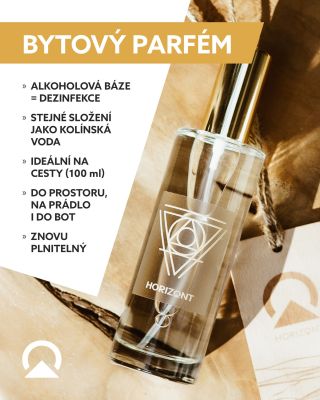 💨 Bytový parfém (100 ml) Alkoholová báze mu dodává jemný dezinfekční účinek a dělá z něj ideálního společníka na cesty....